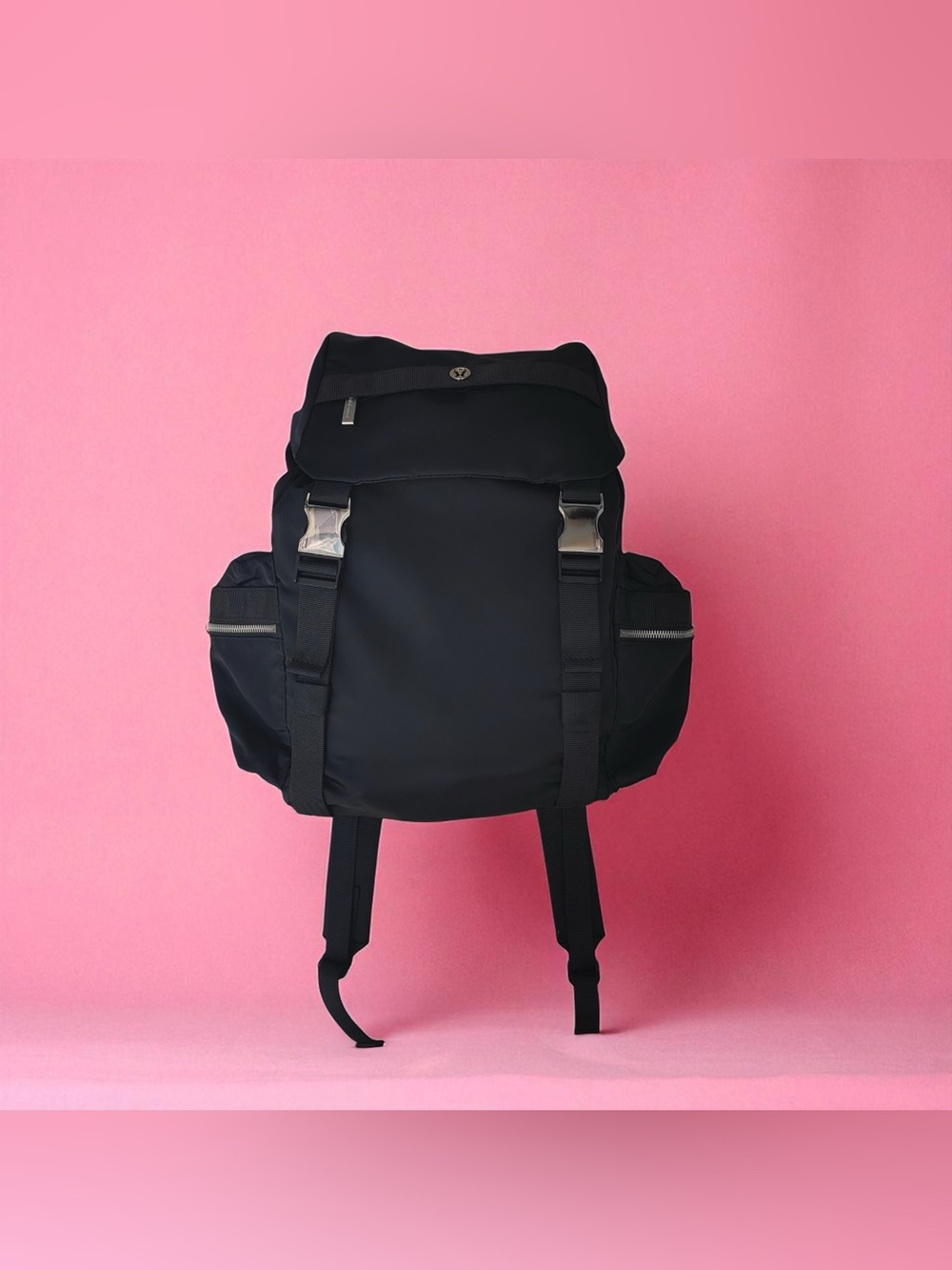 🔆lululemon athletica Black Nylon Top-Flap Backpack 14L